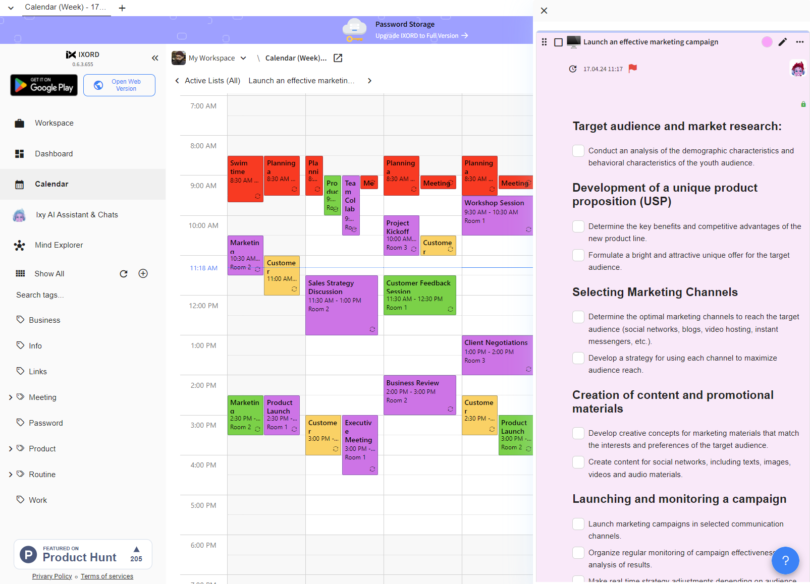 Assign Notes to Calendar Events